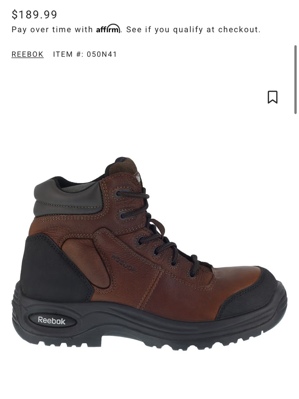 Reebok Women’s Brown & Black Work Boots